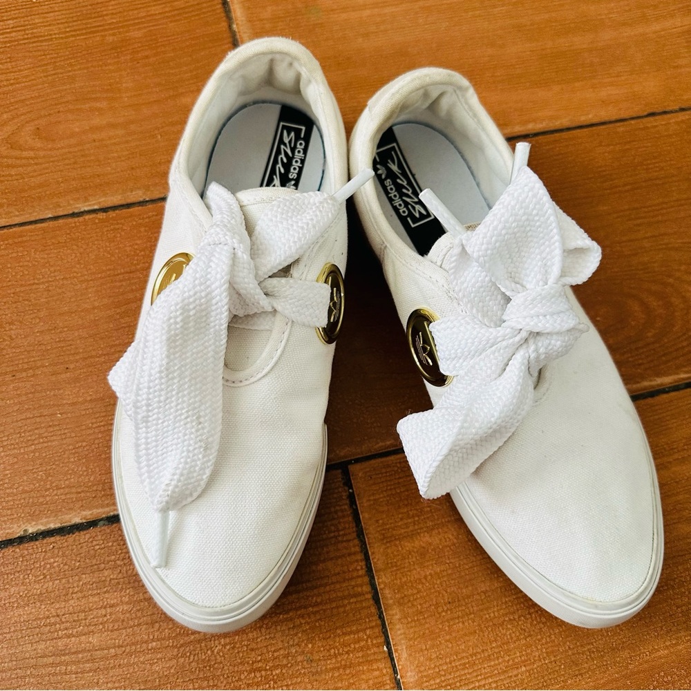 Adidas Original Women SLEEK LO WHITE / GOLD Size 6 - Picture 9 of 9